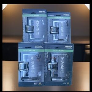 Lot of 4 Flat Lever Passage Satin Chrome Finish Commercial Light Duty UH40047